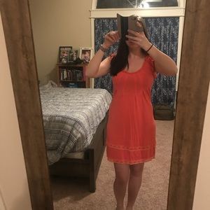 🆕 Anthropologie Small pink pleated dress ❤️